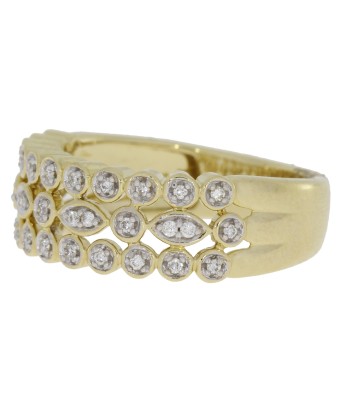 .50ct Diamond Wedding Band Ring 14KT 2 Tone Gold des créatures d'habitude