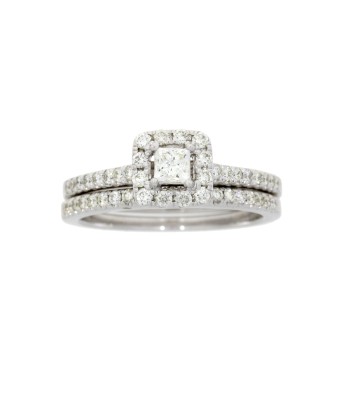 .75ct Diamond Engagement Ring Set 14KT White Gold vente chaude votre 