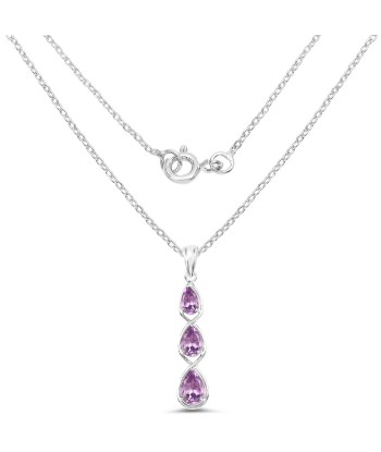 3.27 Carat Genuine Amethyst .925 Sterling Silver Pendant s'inspire de l'anatomie humaine