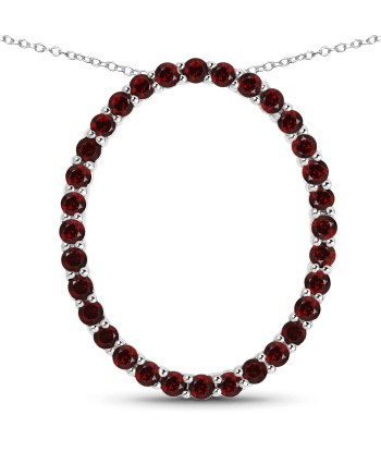 3.52 Carat Genuine Garnet .925 Sterling Silver Pendant la livraison gratuite