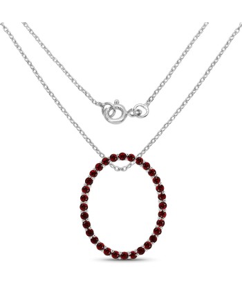 3.52 Carat Genuine Garnet .925 Sterling Silver Pendant la livraison gratuite