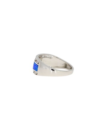 Natural Created Opal Ring Sterling Silver en linge