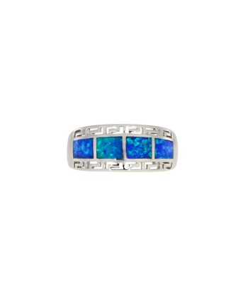 Natural Created Opal Ring Sterling Silver Véritable concentré