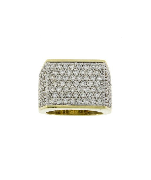 Natural 4.00ct Diamond Mens Ring 10KT Yellow Gold l'évolution des habitudes 