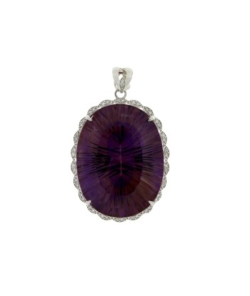 Ametrine Diamond Fashion Pendants 14KT White Gold Fin de série