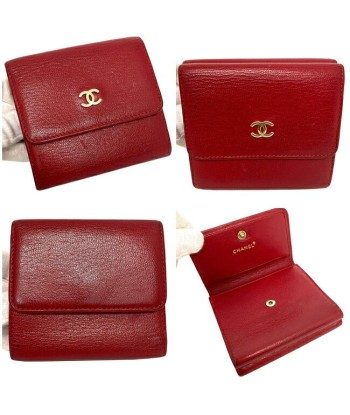 Chanel Ec-14188 Womens Leather Wallet GoldRed Color 50-70% off 