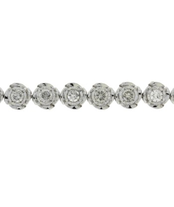 Genuine 3.00ct Diamond Tennis Bracelet 10KT White Gold Paris Déstockage Promo