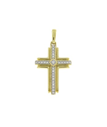 .33ct Diamond Cross Religious Pendant 14KT Yellow Gold 2 - 3 jours ouvrés.