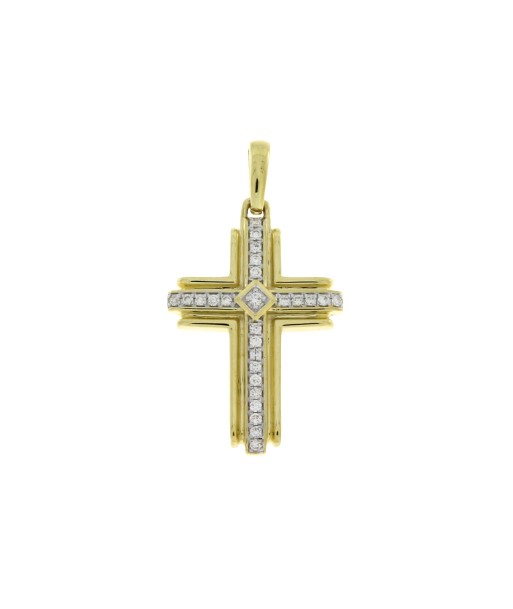 .33ct Diamond Cross Religious Pendant 14KT Yellow Gold 2 - 3 jours ouvrés.