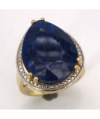 15.00 Carat Dyed Sapphire .925 Sterling Silver Ring Découvrez la collection