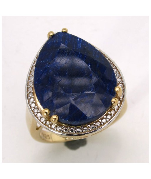 15.00 Carat Dyed Sapphire .925 Sterling Silver Ring Découvrez la collection