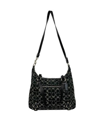 Coach Signature Ec-14193 Womens LeatherCanvas Shoulder BagTote Bag BlackGray commande en ligne