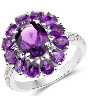 11.60 Carat Genuine Amethyst and White Topaz .925 Sterling Silver 3 Piece Jewelry Set (Ring, Earrings, and Pendant w/ Chain) online