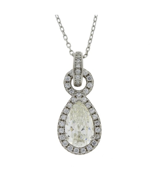 Genuine Cubic Zirconium Pendant Sterling Silver en ligne des produits 