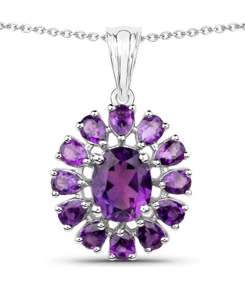 11.60 Carat Genuine Amethyst and White Topaz .925 Sterling Silver 3 Piece Jewelry Set (Ring, Earrings, and Pendant w/ Chain) online