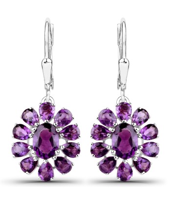 11.60 Carat Genuine Amethyst and White Topaz .925 Sterling Silver 3 Piece Jewelry Set (Ring, Earrings, and Pendant w/ Chain) online