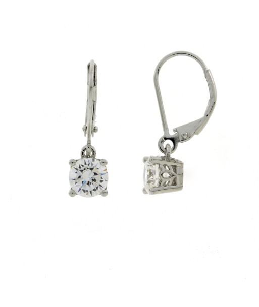 Natural Cubic Zirconium Dangle Earrings Sterling Silver Economisez 