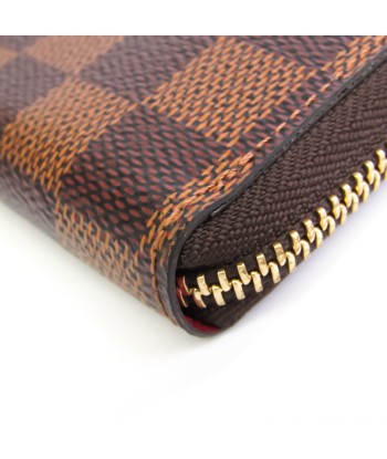 Louis Vuitton Damier Portofeuil Clemence N60534 Womens Damier Canvas Long Wallet (bi-fold) CeriseEbene pas cheres