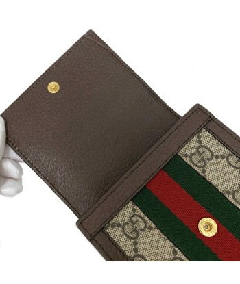 Gucci F-14275 CanvasLeather Wallet (bi-fold) BeigeBrownGoldGreenRed Color 50-70% off 