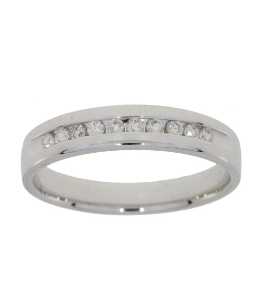 .25ct Diamond Mens Ring Wedding Band 14KT White Gold Vous souhaitez 