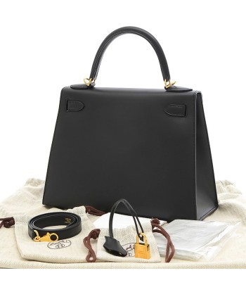 Hermes Kelly 28 Handbag Shoulder Bag Black de technologie