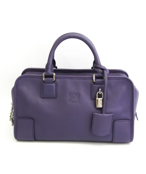 Loewe Amazona 28 Womens Leather Handbag Purple Les magasins à Paris