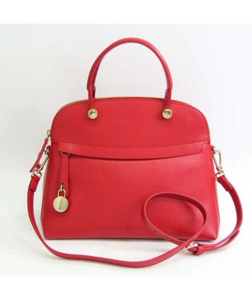 Furla Piper M G5996 S5 Womens Leather HandbagShoulder Bag Red Color destockage