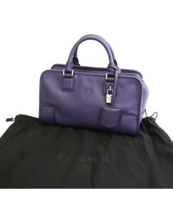 Loewe Amazona 28 Womens Leather Handbag Purple Les magasins à Paris