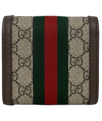 Gucci F-14275 CanvasLeather Wallet (bi-fold) BeigeBrownGoldGreenRed Color 50-70% off 