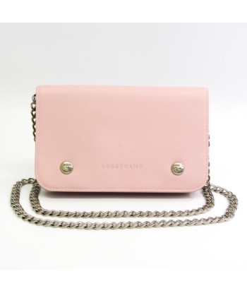 Longchamp Le Flone Women's Leather Chain/Shoulder Wallet Pink ouvre sa boutique