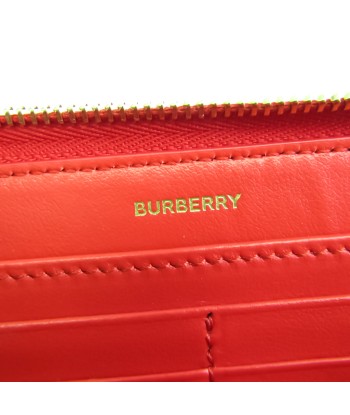 Burberry Elmore 8023298 Womens Leather Long Wallet (bi-fold) Red Color acheter