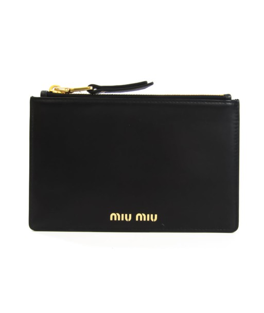 Miu Miu Womens Leather Pouch Black Voir les baskets