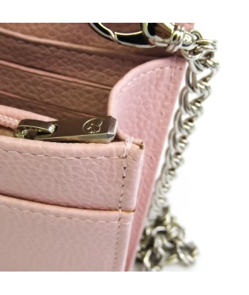 Longchamp Le Flone Women's Leather Chain/Shoulder Wallet Pink ouvre sa boutique