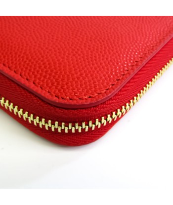 Burberry Elmore 8023298 Womens Leather Long Wallet (bi-fold) Red Color acheter