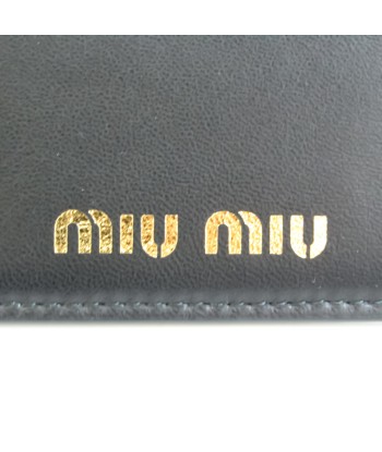 Miu Miu Womens Leather Pouch Black Voir les baskets