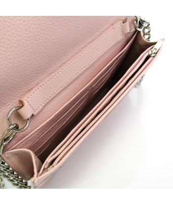 Longchamp Le Flone Women's Leather Chain/Shoulder Wallet Pink ouvre sa boutique