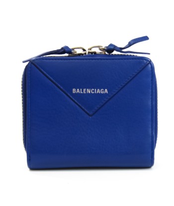 Balenciaga PAPER ZA BILLFOLD 371662 Unisex Leather Wallet (bi-fold) Blue,Ultra Marine en ligne