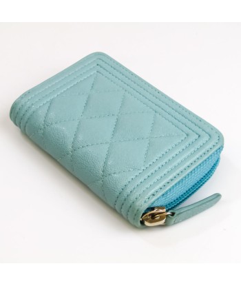 Chanel Boy Chanel A80602 Womens Calfskin Coin Purse/coin Case Light Blue s'inspire de l'anatomie humaine