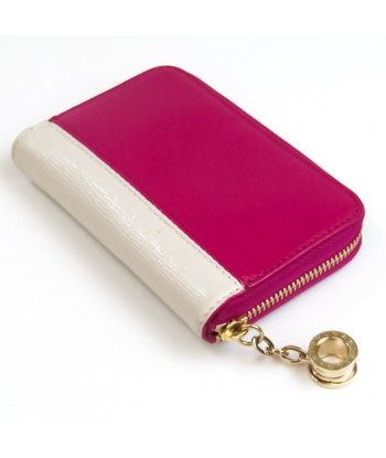 Bvlgari Be Zero One With Card Case 290023 Womens Leather Key Case Off-whitePurple pas chere