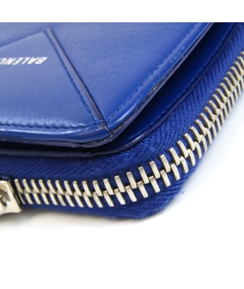 Balenciaga PAPER ZA BILLFOLD 371662 Unisex Leather Wallet (bi-fold) Blue,Ultra Marine en ligne