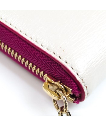 Bvlgari Be Zero One With Card Case 290023 Womens Leather Key Case Off-whitePurple pas chere