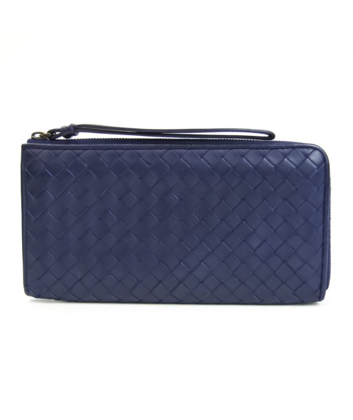 Bottega Veneta Intrecciato L-shaped Fastener Mens Leather Long Wallet (bi-fold) Purple Profitez des Offres !