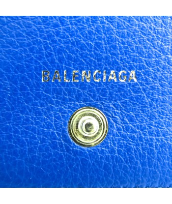 Balenciaga PAPER ZA BILLFOLD 371662 Unisex Leather Wallet (bi-fold) Blue,Ultra Marine en ligne