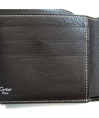 Cartier Unisex Leather Bill Wallet (bi-fold) Brown prix