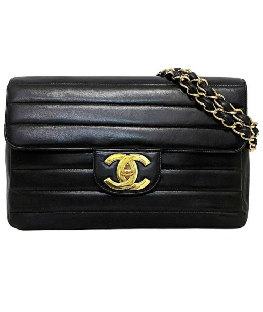 Chanel F-14271 Women's Leather Shoulder Bag Black,Gold pas cher 