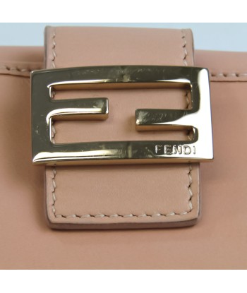 Fendi Zucchino 8M0160 Womens CanvasLeather Wallet (bi-fold) BeigePink la colonne vertébrale