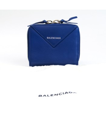 Balenciaga PAPER ZA BILLFOLD 371662 Unisex Leather Wallet (bi-fold) Blue,Ultra Marine en ligne