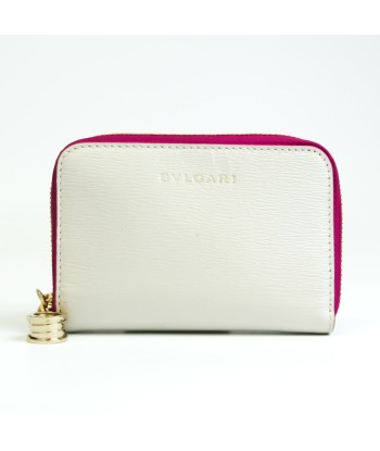 Bvlgari Be Zero One With Card Case 290023 Womens Leather Key Case Off-whitePurple pas chere