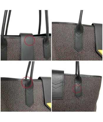 Yves Saint Laurent Ec-14250 MenWomen PVCLeather Tote Bag BlackGrayPurple Le MVP de beaucoup