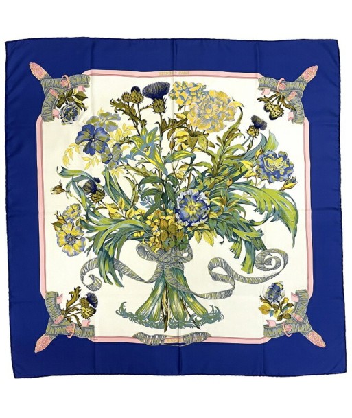 Hermes Ec-14185 Women's Silk Scarf Blue,Green,White s'inspire de l'anatomie humaine